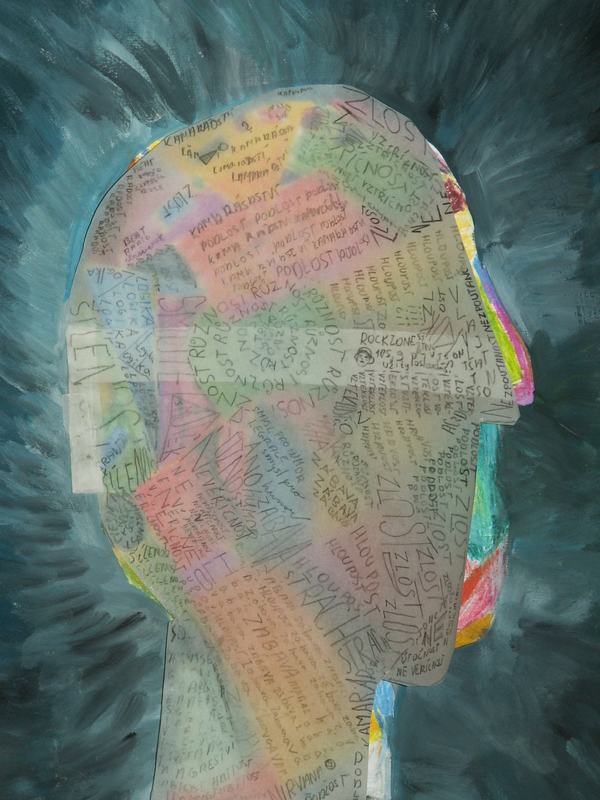 Image:head covered with writing