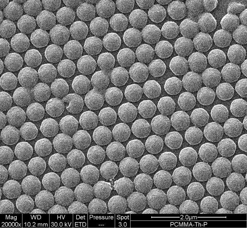 SEM micrograph of poly(glycidyl methacrylate) microspheres